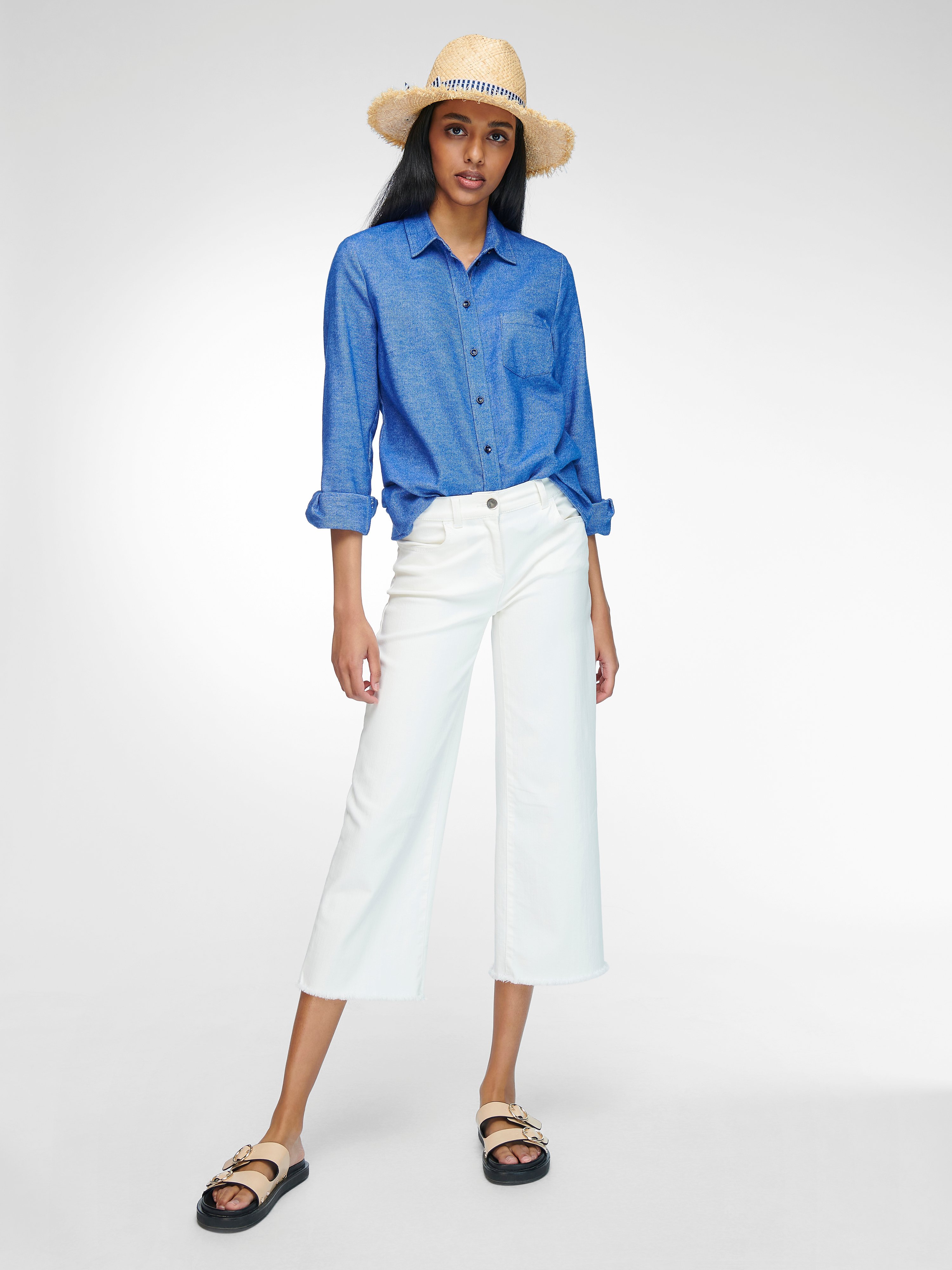 Bluse mit Hemdkragen
