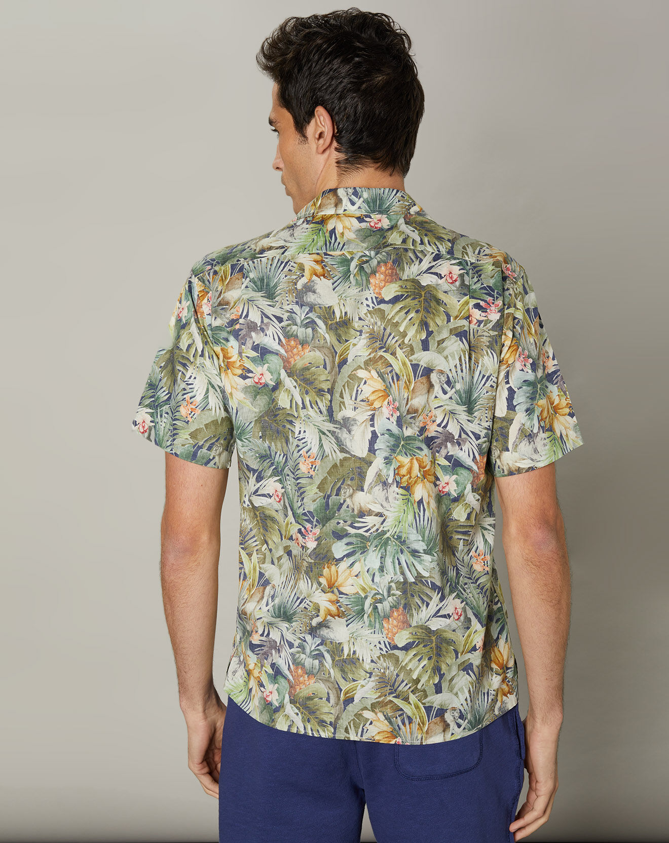 Hartford Chemise regular Palm bleue