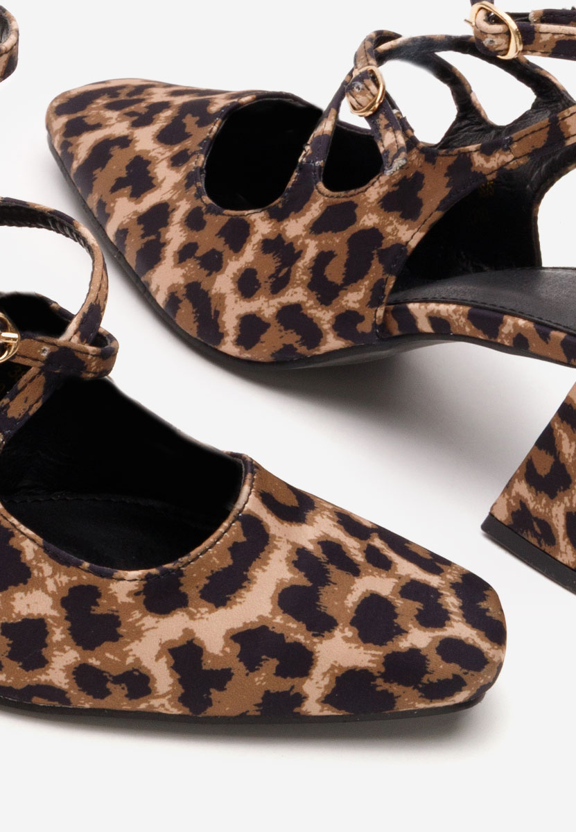 Chaussures à talon épais leopard Ada
