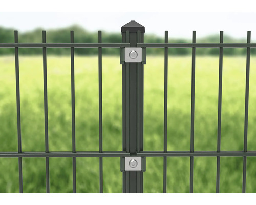Palen 6 x 4 x 120 cm voor schutting 63 cm hoog RAL 6005 mosgroen