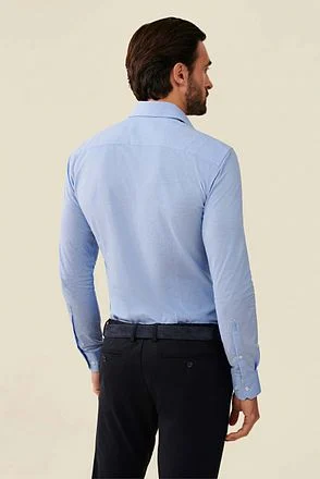 Cavallaro Piqué Overhemd Lichtblauw 110999116-600000 kopen
