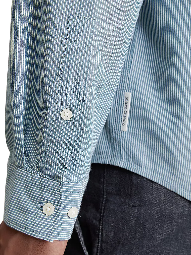 MARC O'POLO Hemd Regular Fit  blau