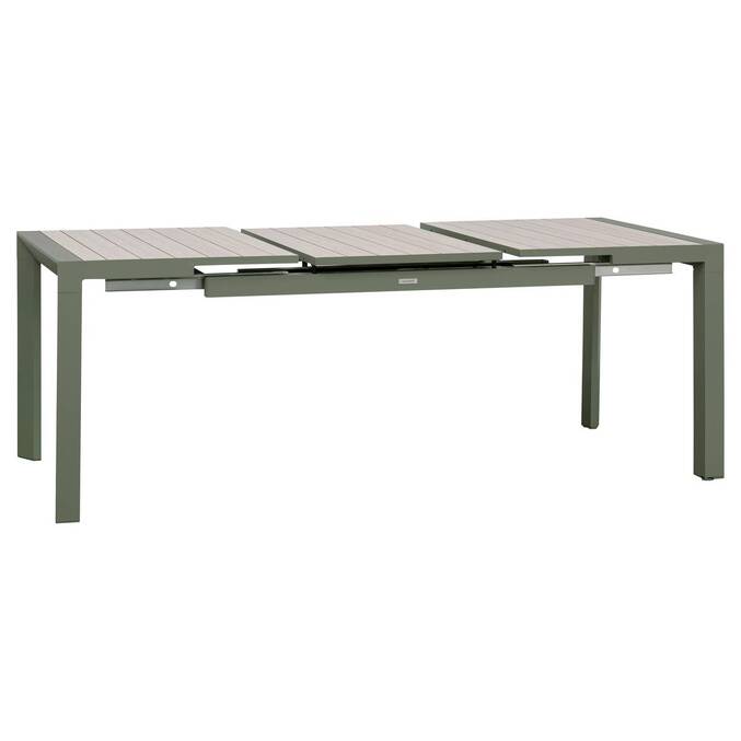 Table de jardin extensible rectangulaire EVASION Lin / Vert laurier