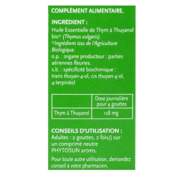 Óleo Essencial de Tomilho Orgânico Phytosun Arôms com Tujanol 5ml