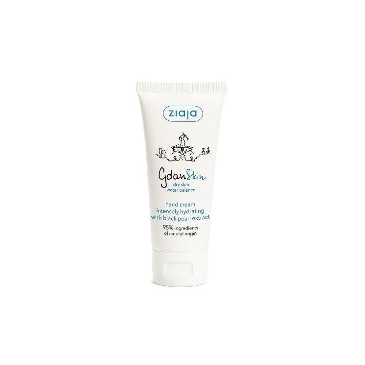 Ziaja GdanSkin Hautfeuchtigkeitsspendende Handcreme mit schwarzem Perlenextrakt 50 ml