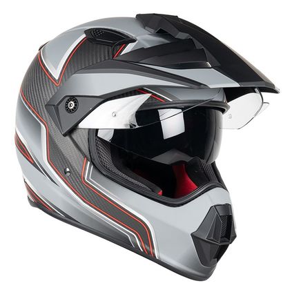 Casque Dexter LADAK CARBON MATT 22.06 - Gris / Rouge