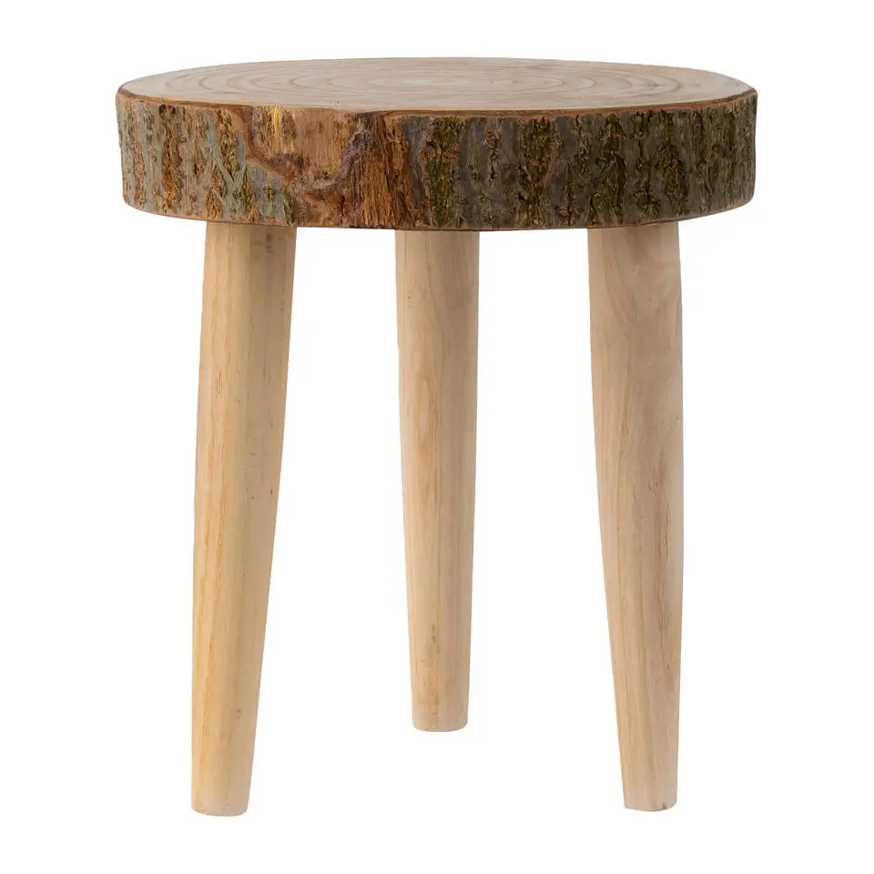Bijzettafeltje Decowood - hout - D31 x H32 cm