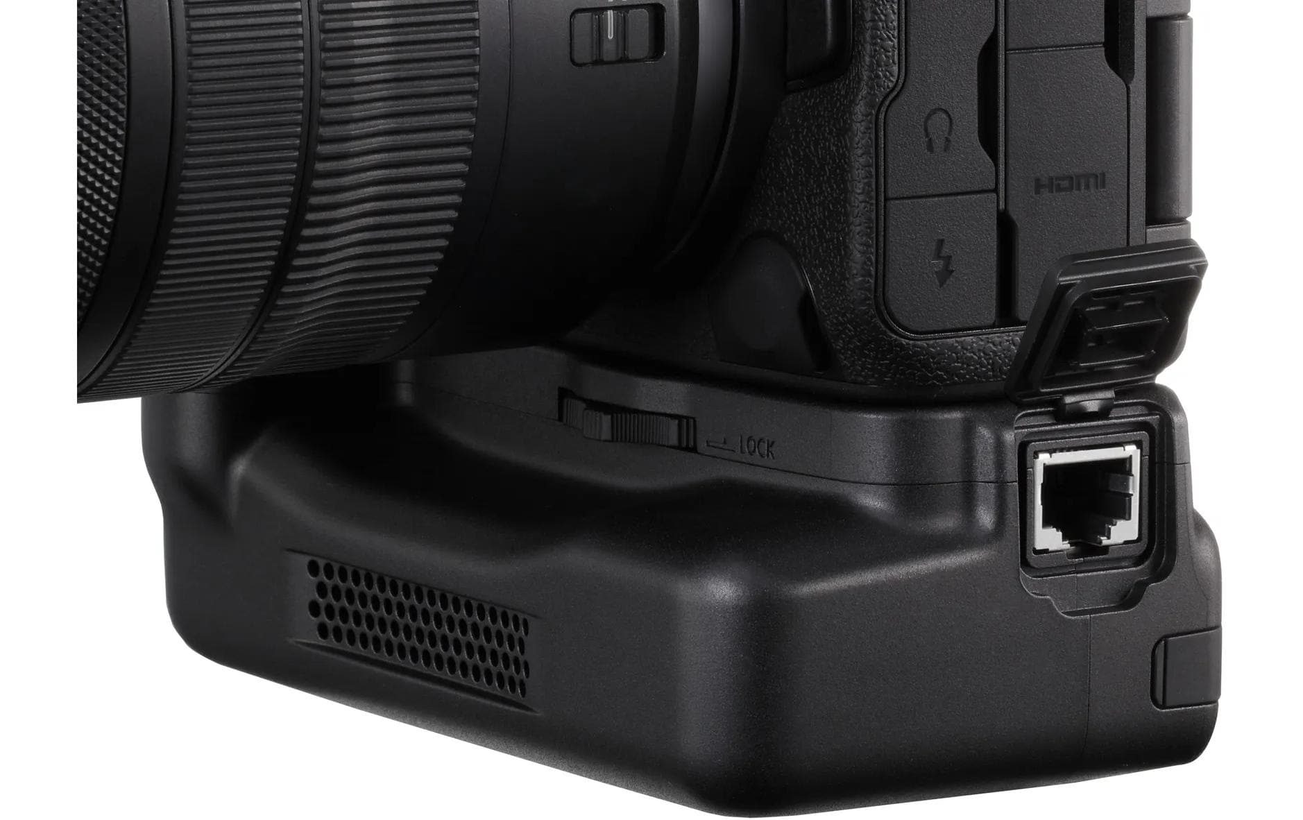 Akkugriff CF-R20EP mit Lüfter und LAN<br>Batteriegriff für EOS R5 II