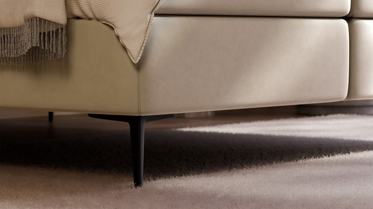 Boxspring Mesa - Warm wool beige
