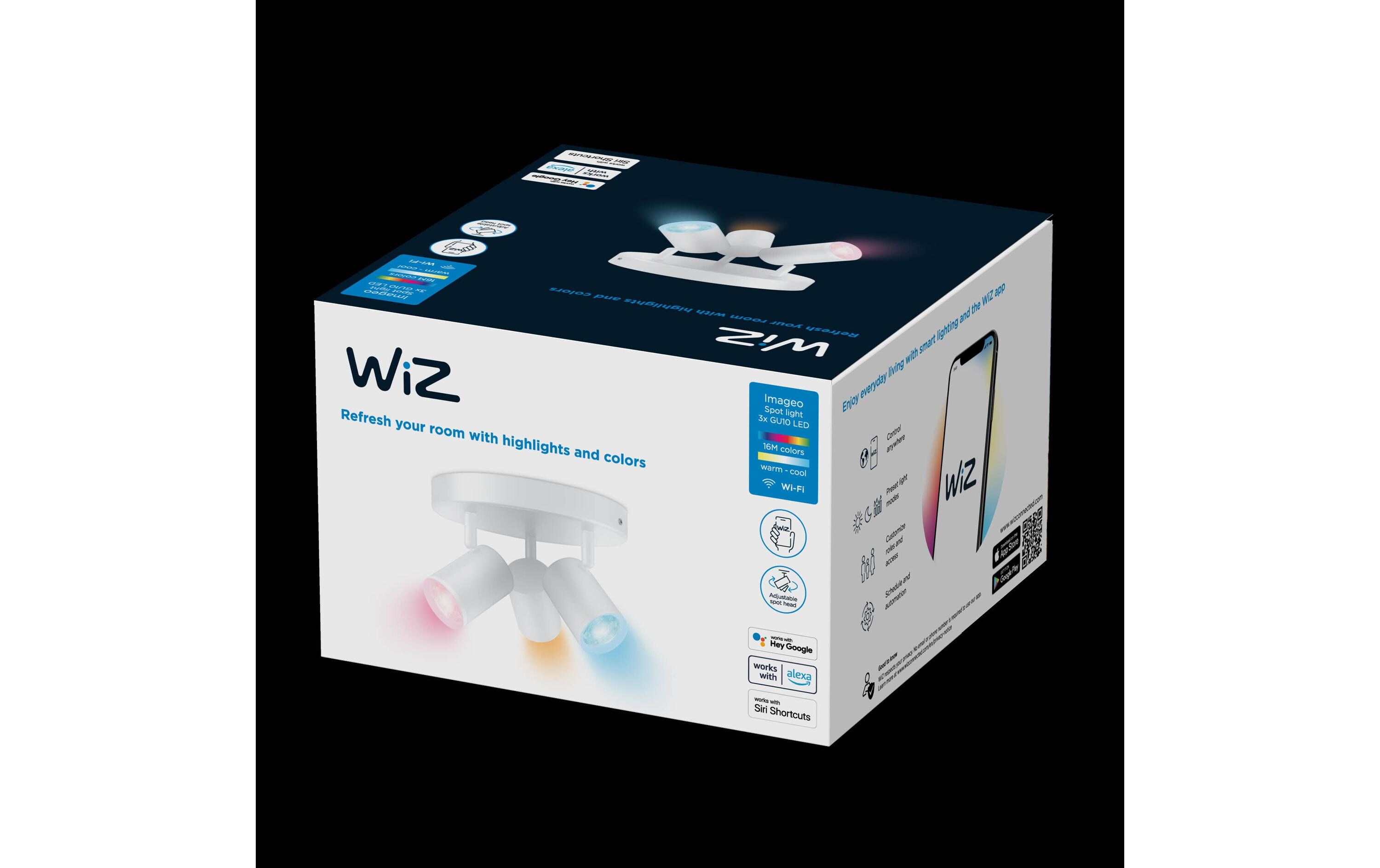IMAGEO 3er Spot Tunable White & Color Deckenleuchte WeissLED Deckenleuchte RGB