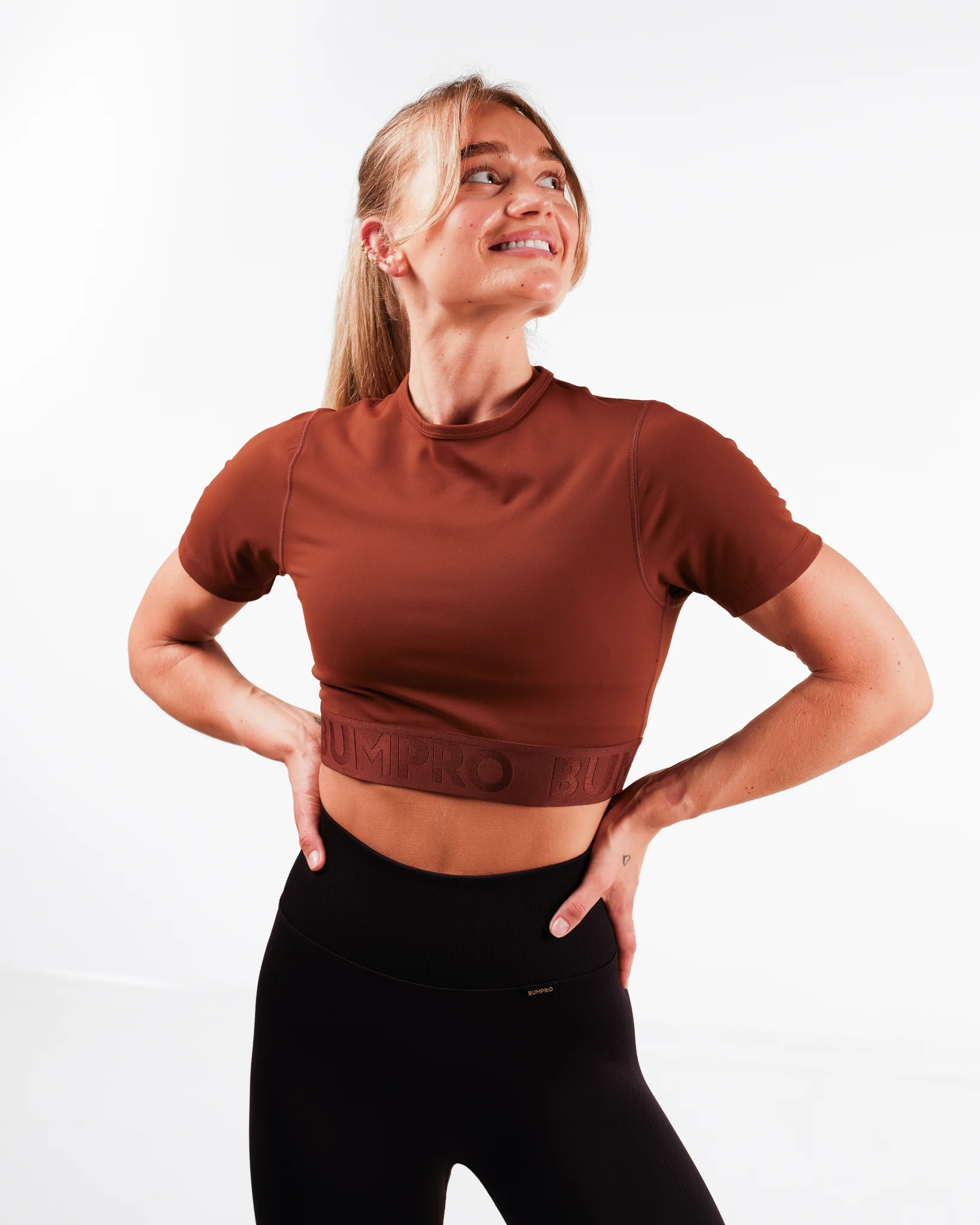 Bumpro Lively Crop Tee Brown Chocolate