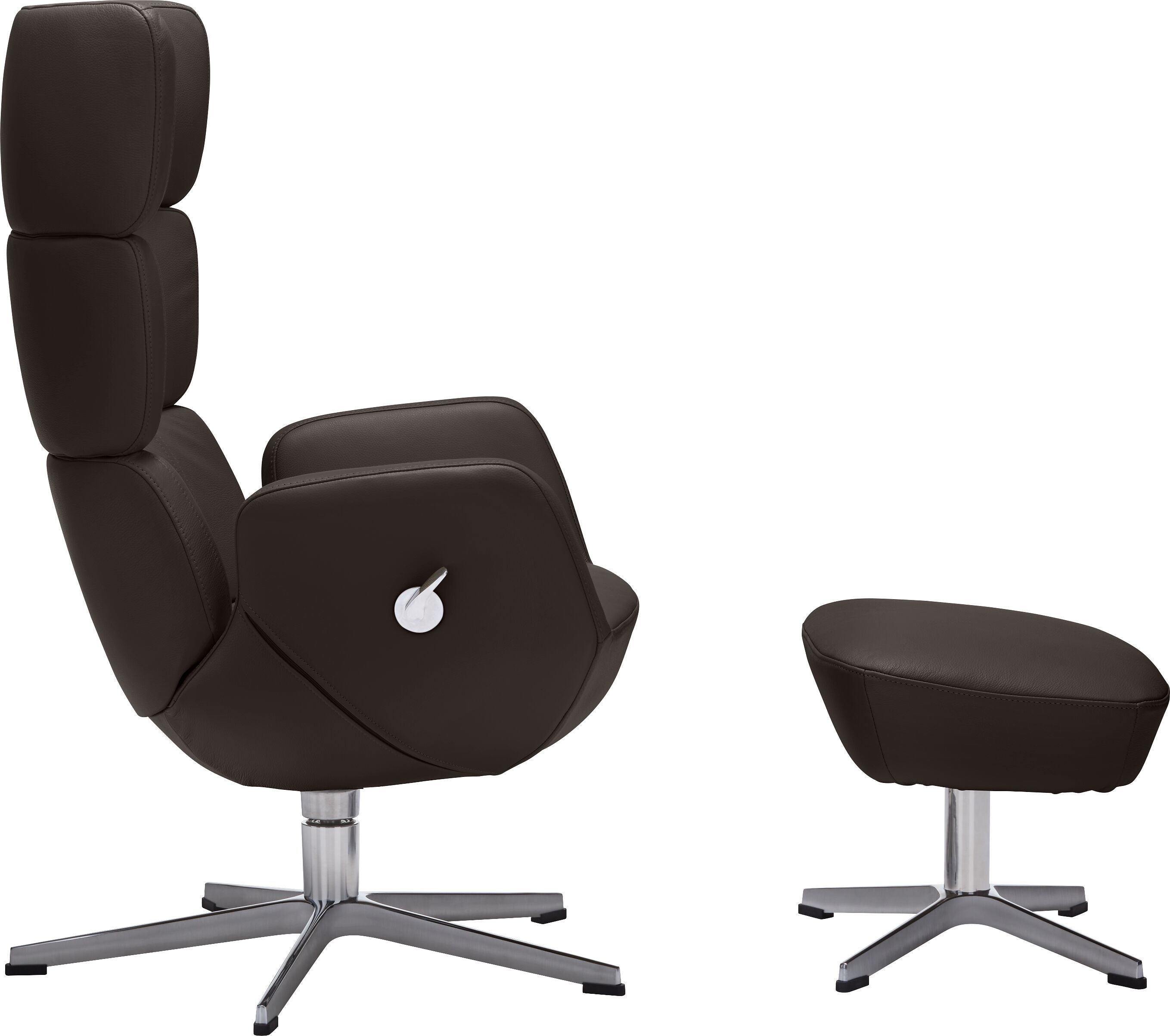 MALEA Hocker - Braun / B: 52.0 cm x T: 39.0 cm x H: 38.0 cm