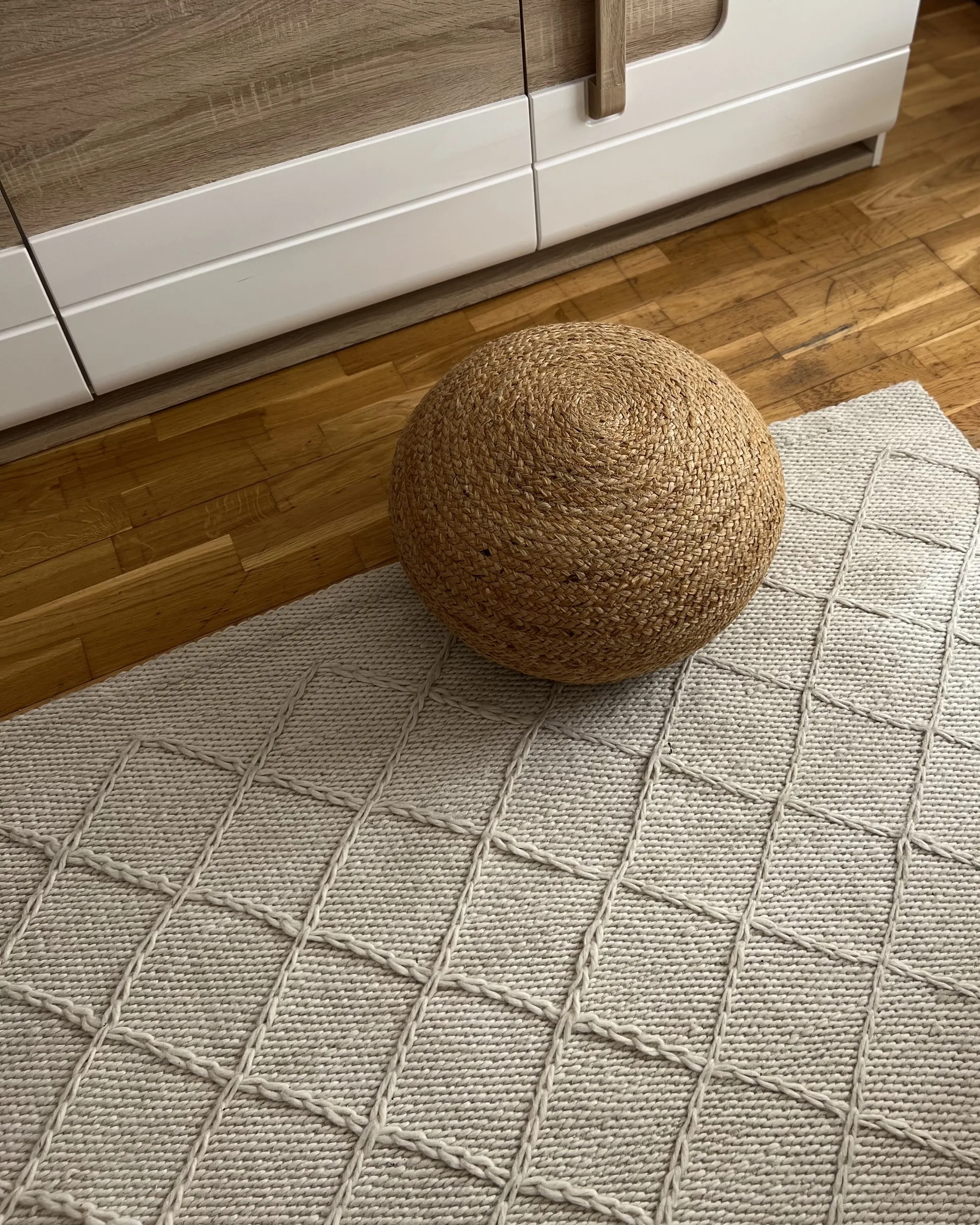 Poef TIFELT Jute Beige