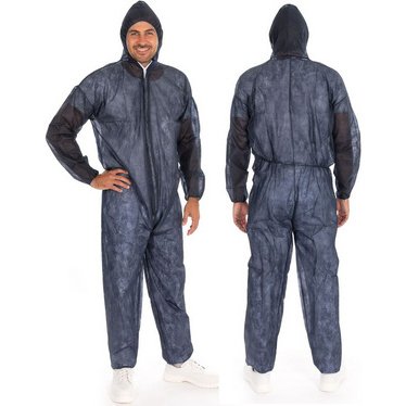 Combinaison avec capuchon en PP Eco Hygobase, bleu
