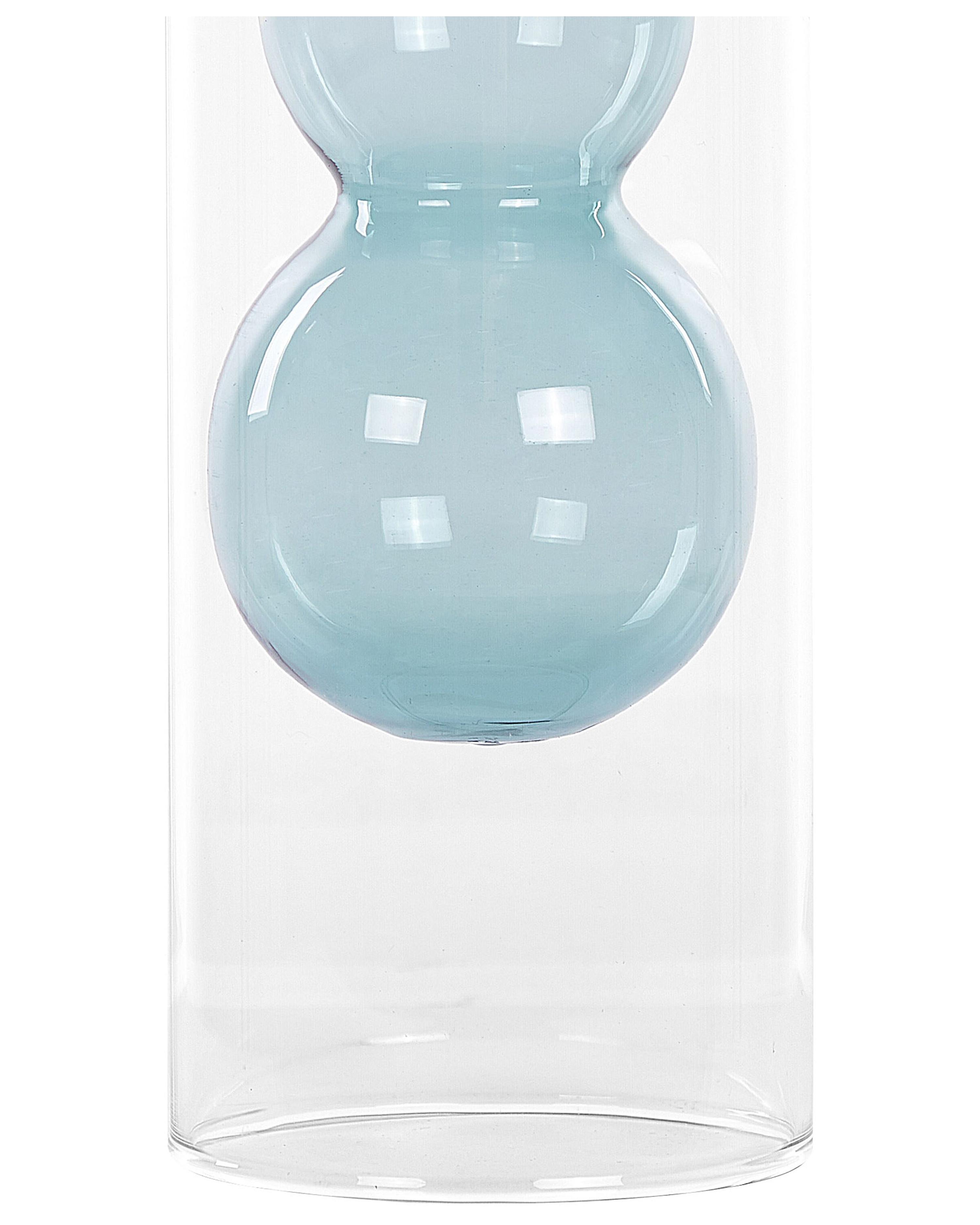 Bloemenvaas KALOCHI Glas 27 cm Turquoise