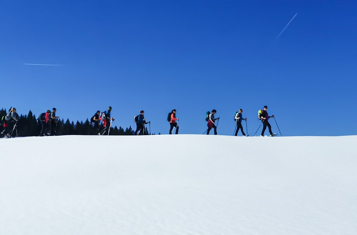 Schneeschuhwanderung mit Rodelabfahrt bei Rosenheim
