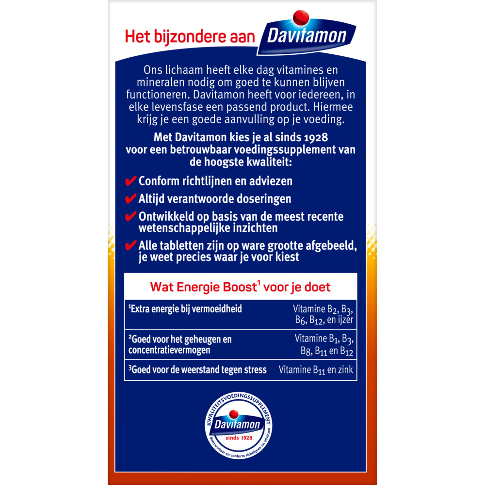 2x Davitamon Energie Boost Bosvruchten40 kauwtabletten