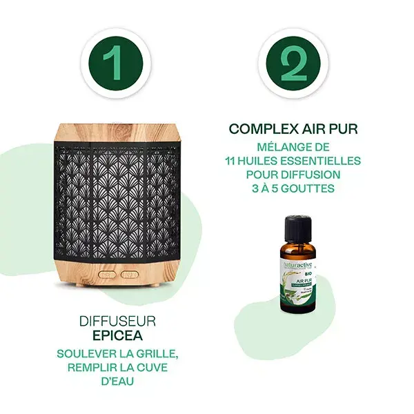 Difusor ultrassônico de óleos essenciais Naturaactive Spruce