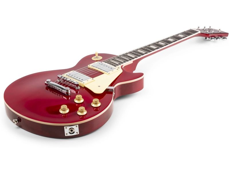 MAX E-Gitarre GigKit LP Style Rot E-Gitarre mit Zubehör