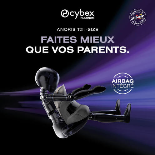 Siège-auto gr. 1/2 Anoris T2 i-Size Plus - Platinum white - CYBEX
