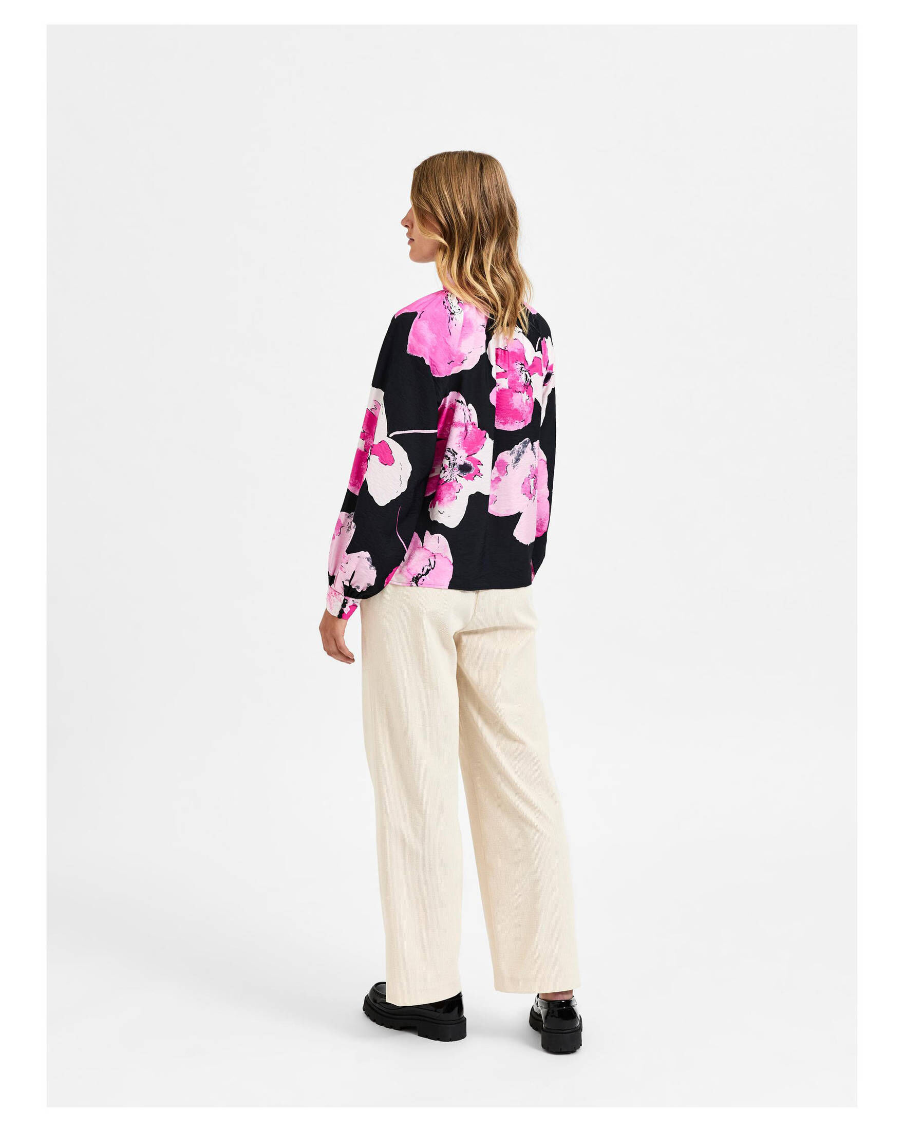 Selected Femme| Damen Bluse SLFAURA LS BUTTONED TOP B