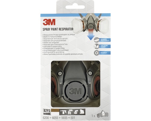 Herbruikbare maskerset voor verfspuiten 3M™ 6002PRO, beschermingsniveau A2P3