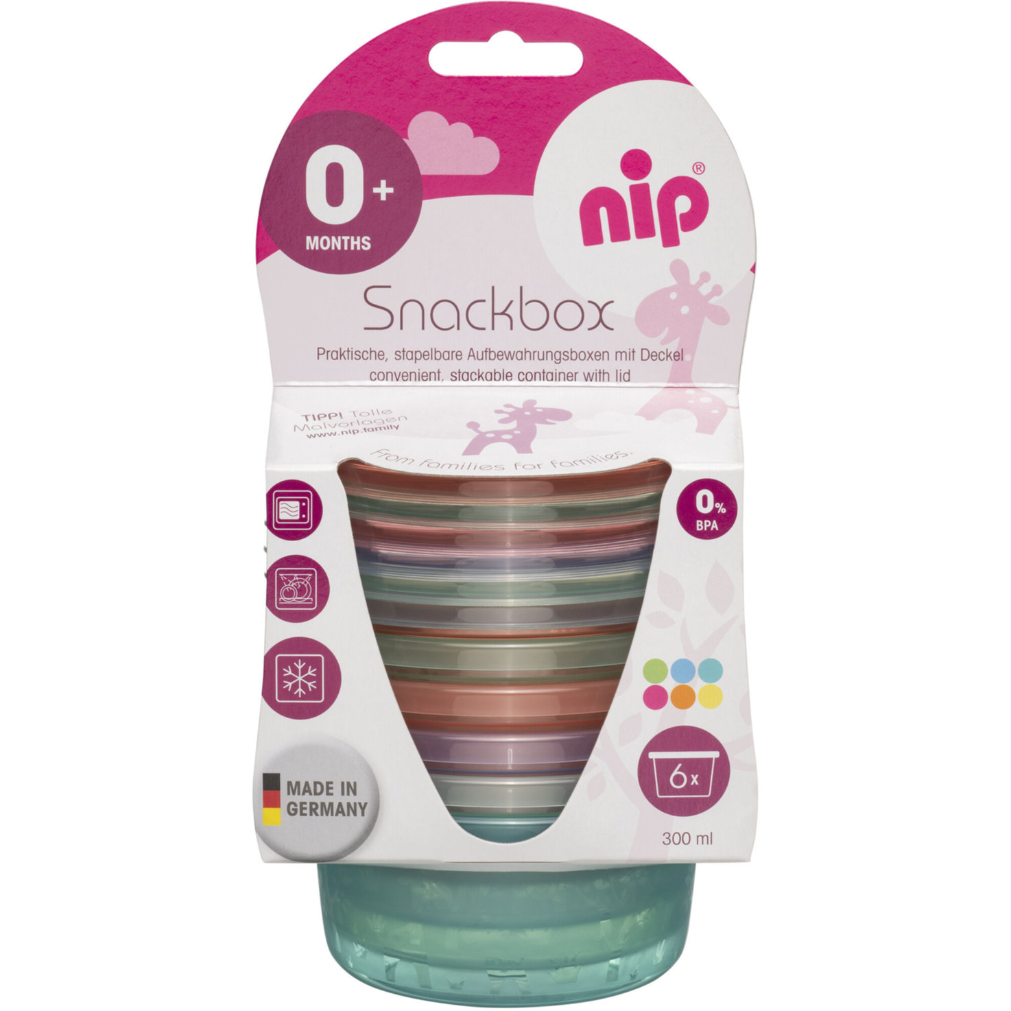 nip Snackbox, 300ml, 6 Stück