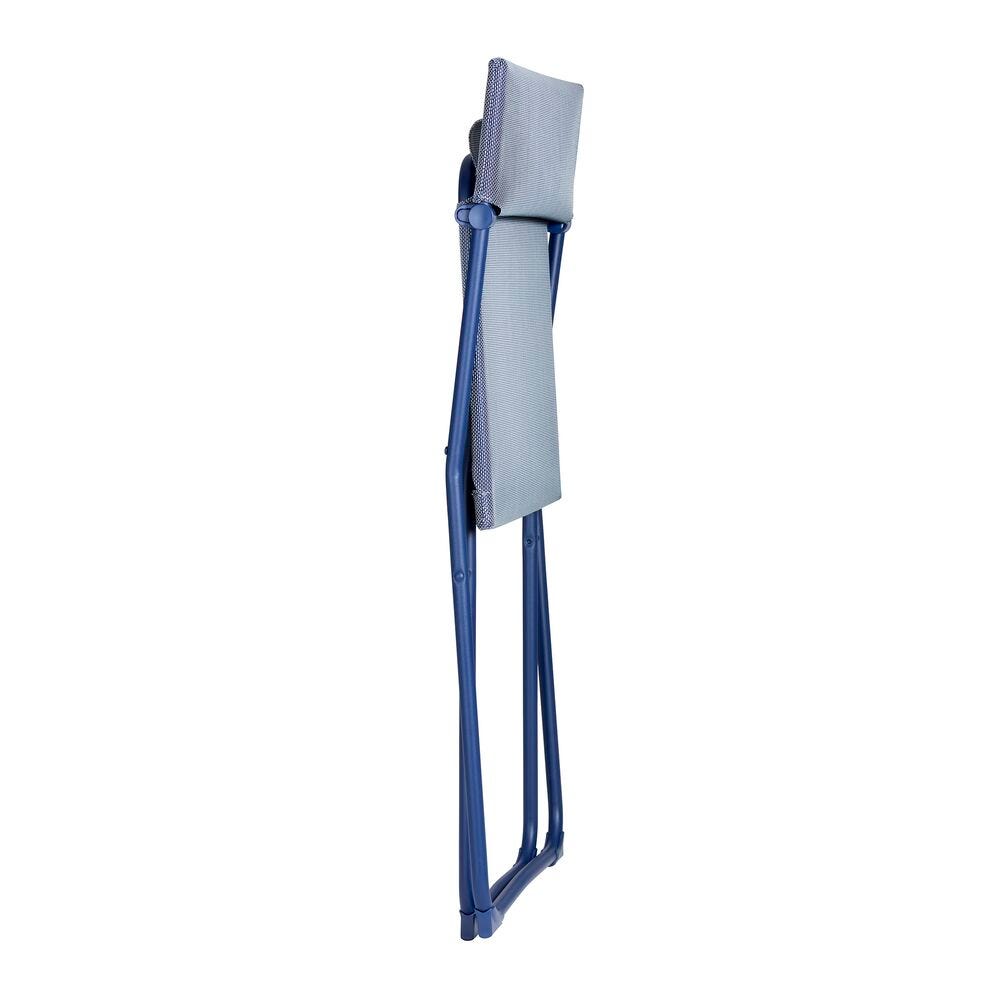 Set 1 quadratischer klappbarer Gartentisch, 2 ultrakompakte Klappstühle Balcony Stahl Indigo-Indigo