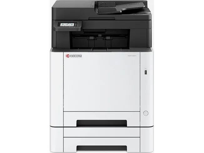 Kyocera ECOSYS MA2101CWFX - Multifunktionsprinter - farve - laser - Legal (216 x 356 mm)/A4 (210 x 297 mm) (original) - A4/Legal (medie) - op til 21 spm (kopiering) - op til 21 spm (udskriver) - 300 ark - 33.6 Kbps - USB vært, USB 2.0, Gigabit LAN, W