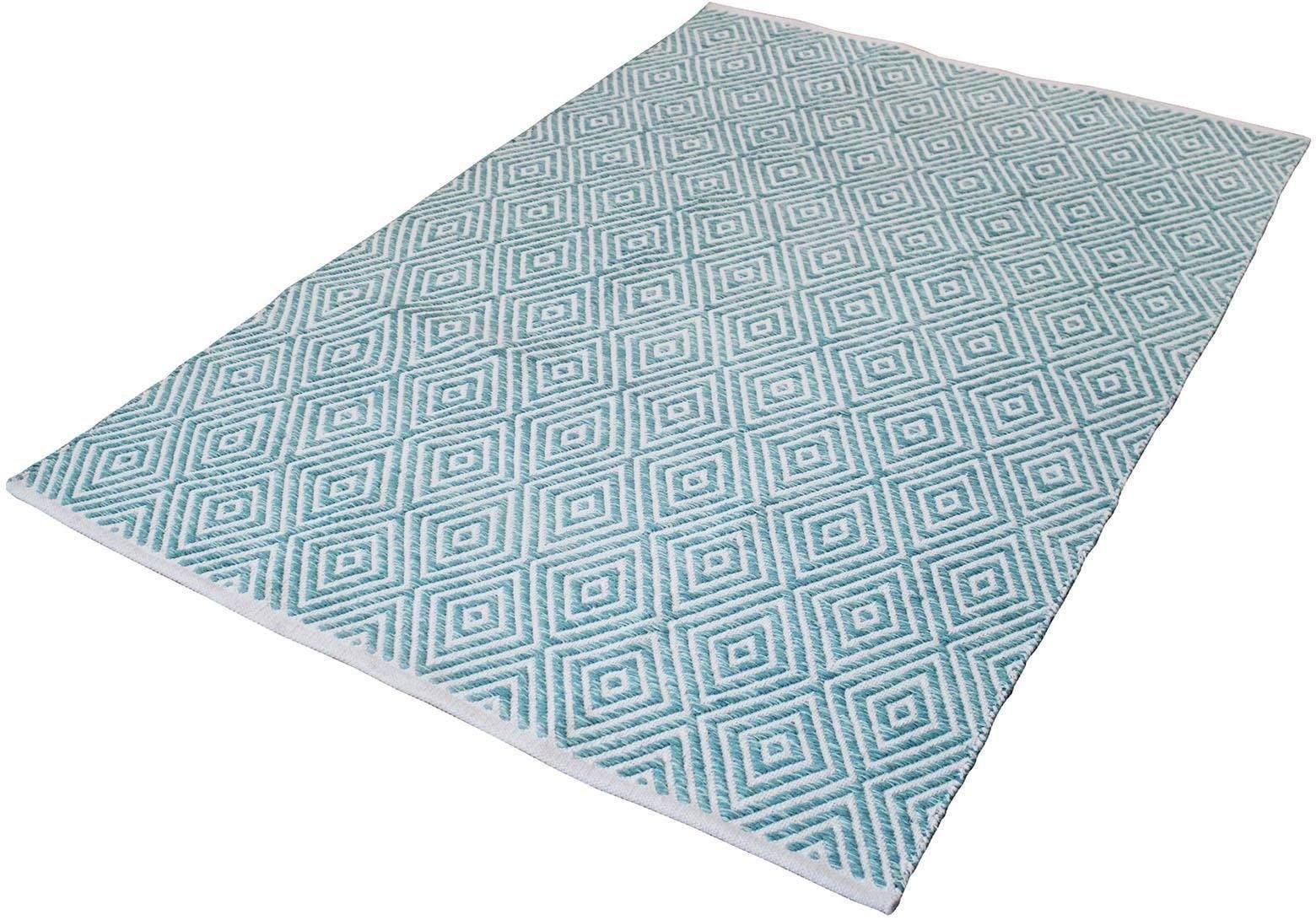 calo-deluxe Teppich »Luba 333« rechteckig 7 mm Höhe reine Baumwolle, Wohnzimmer