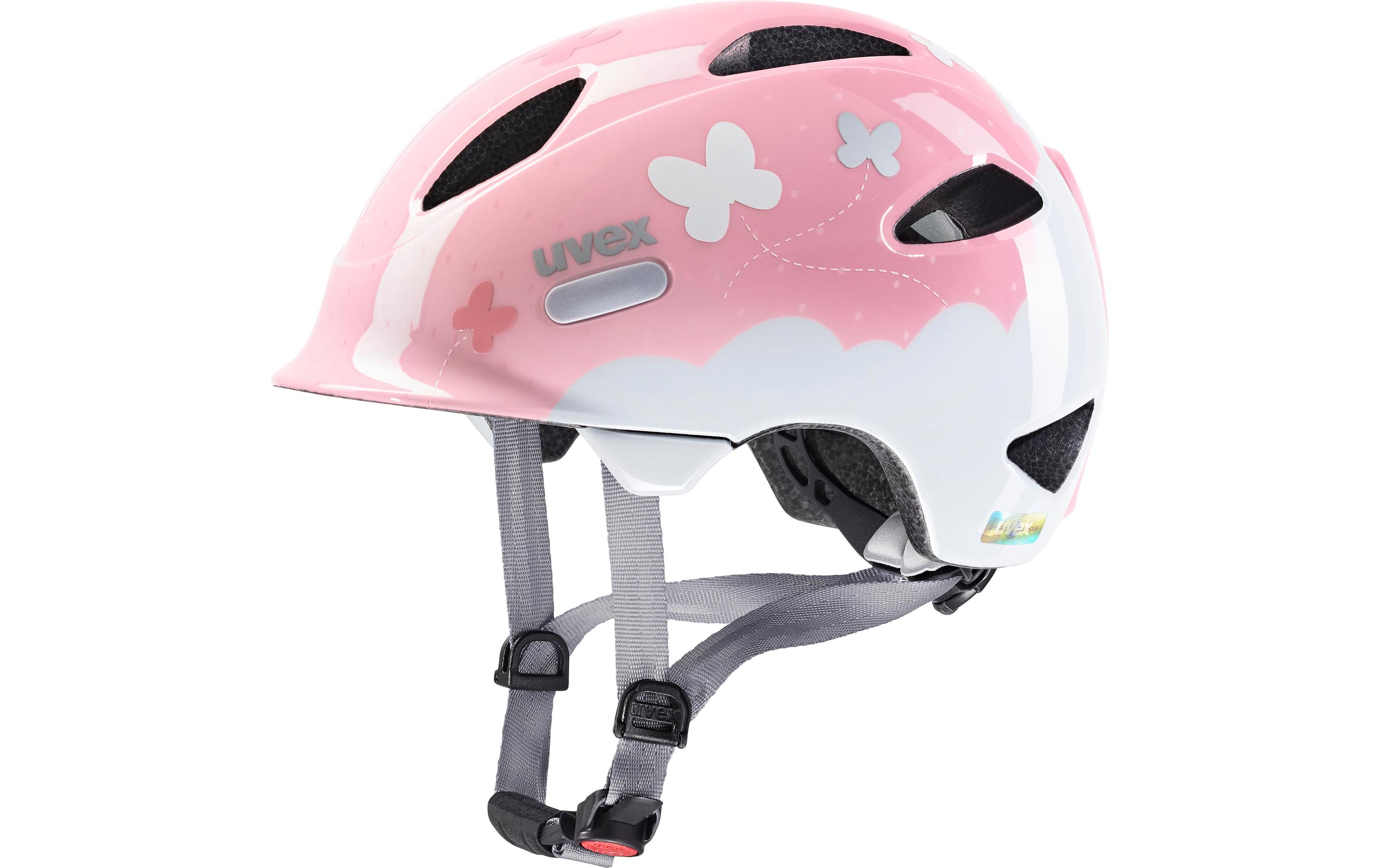 Kinderhelm uvex oyo style butterfly pink , MSuperleichter Kleinkindradhelm