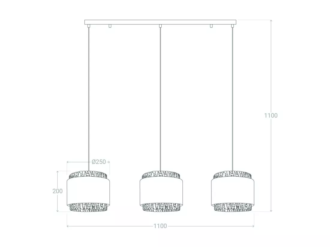 Suspension Fibres Naturelles Tri Orleans Beige