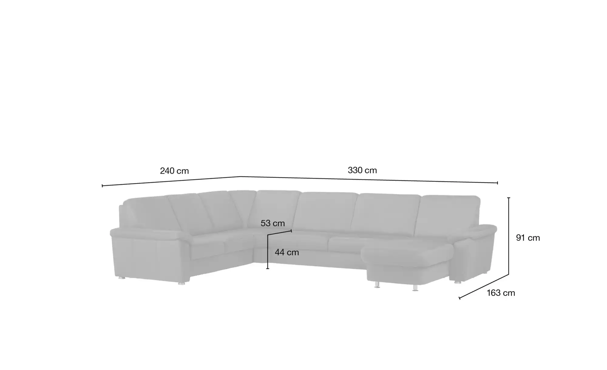 meinSofa Wohnlandschaft Mikrofaser Rita
