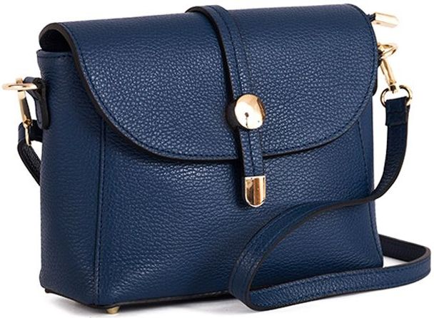 Pia Sassi - Lederen Handtas - Donkerblauw