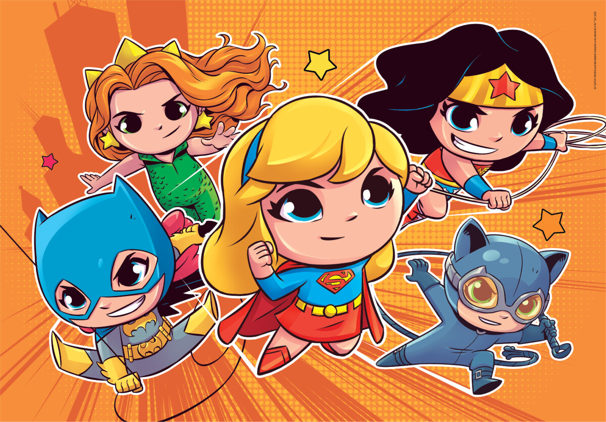 Clementoni Puslespil - Dc Super Friends - Super Color - 2 Stk Med 60 Brikker