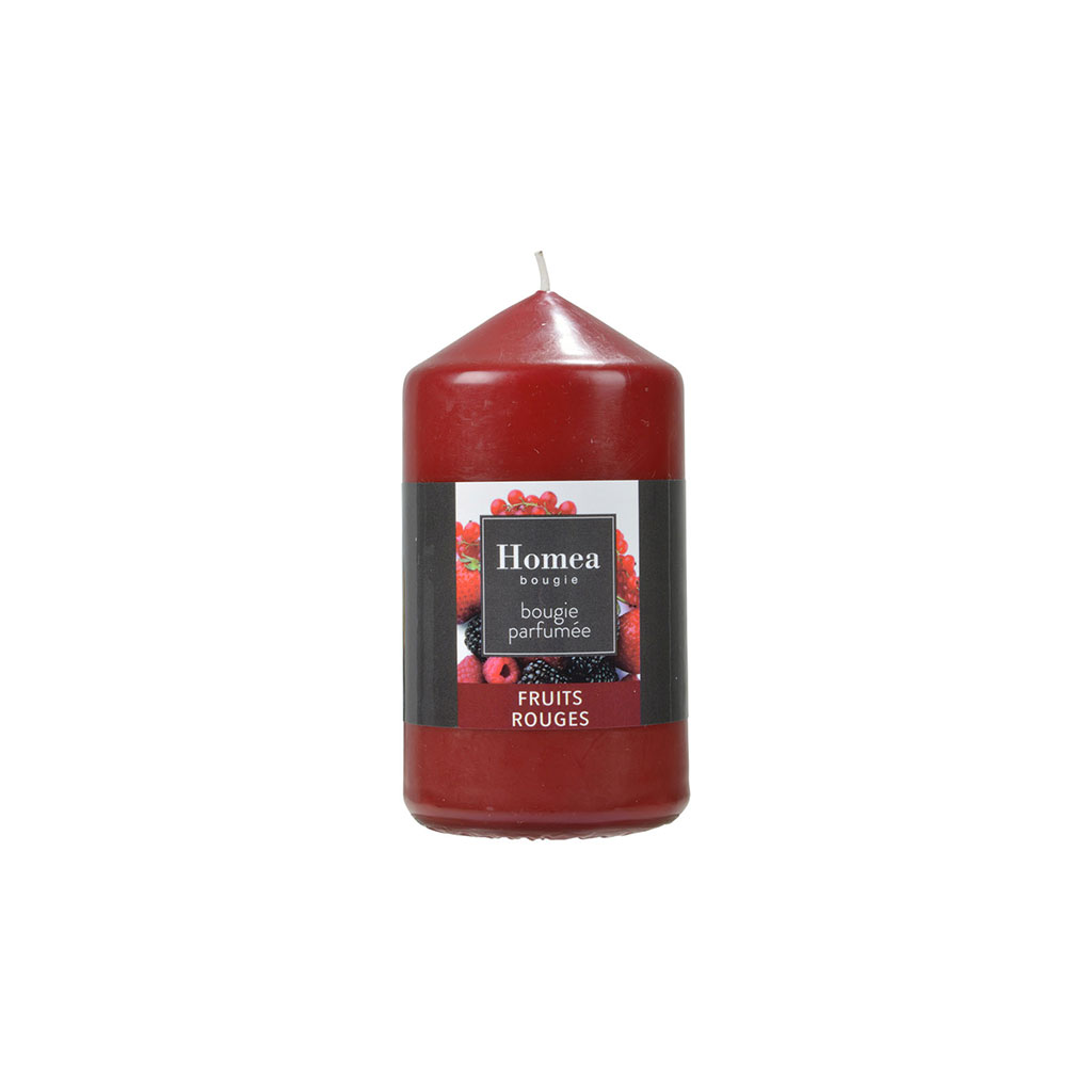 Bougie ronde fruits rouges H 11cm