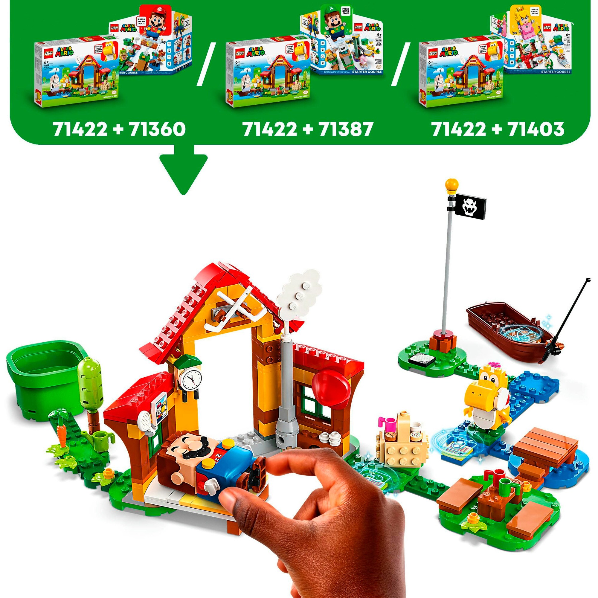 LEGO Konstruktionsspielzeug Super Mario Picknick bei Mario - Erweiterungsset