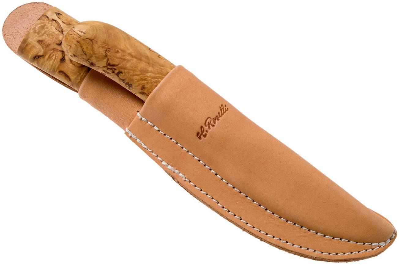 Roselli Hunting Knife & Carpenter Knife R190 leather sheath, combo set