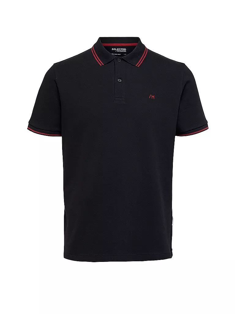 SELECTED Poloshirt SLHDANTE  schwarz