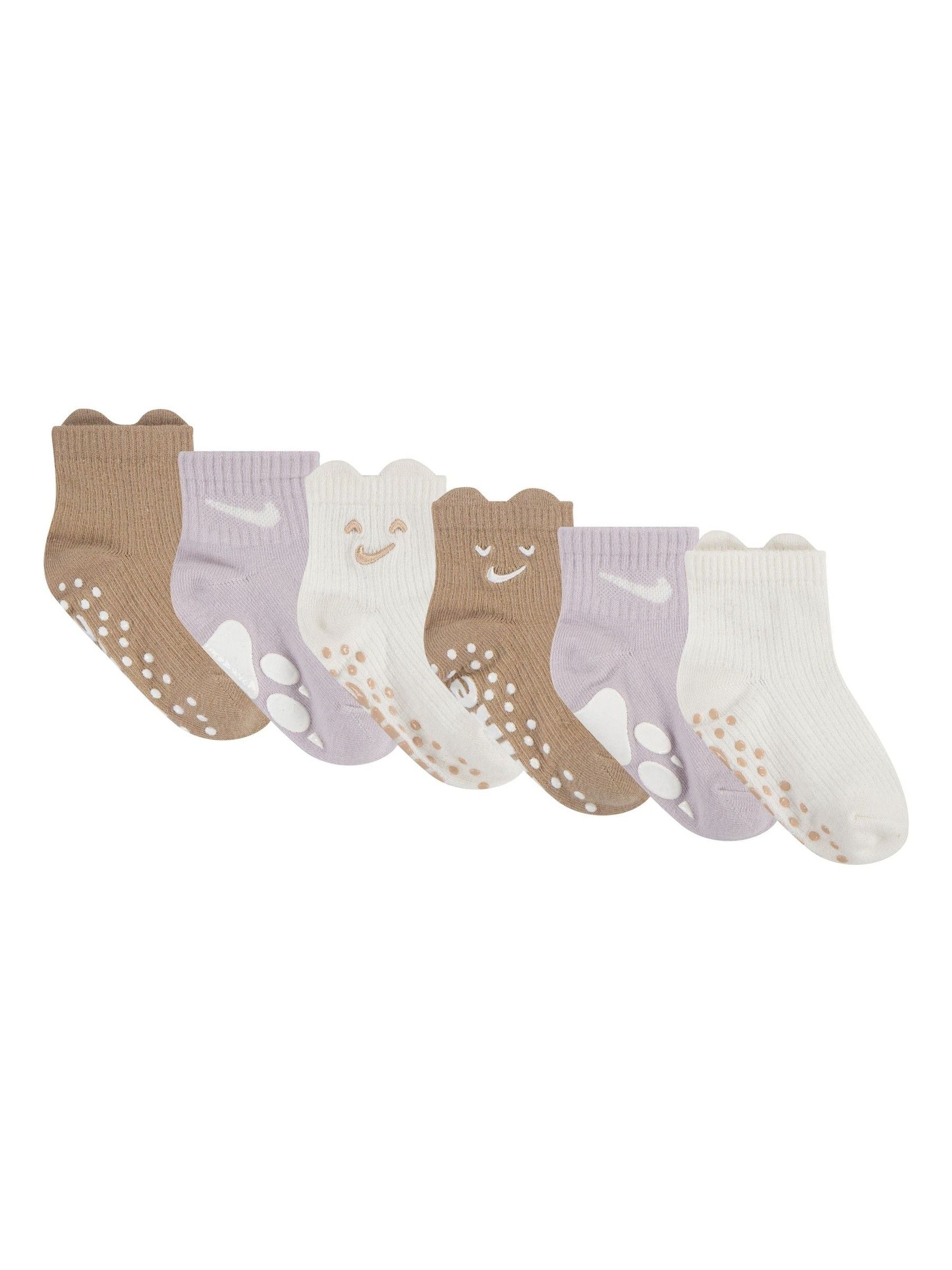 Nike Infant Cosy Comfort Ribbed Gripper Socks 3 Pack