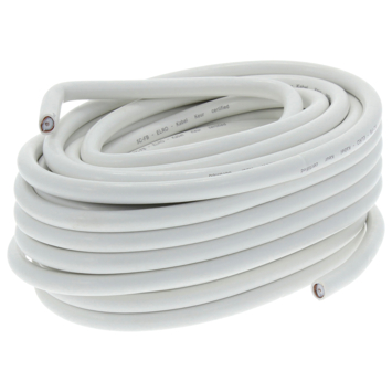 Q-Link coax kabel 20 meter wit kabelkeur