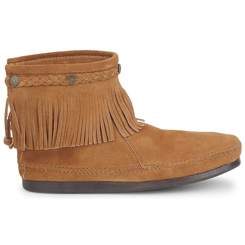Minnetonka - HI TOP BACK ZIP BOOT - Taupe