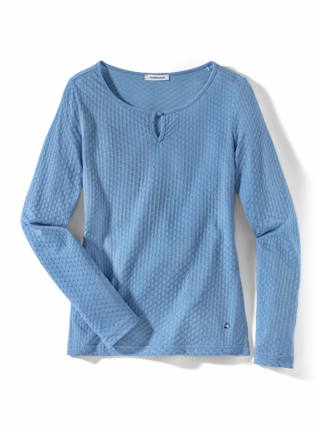 Strukturshirt Knopfdetail