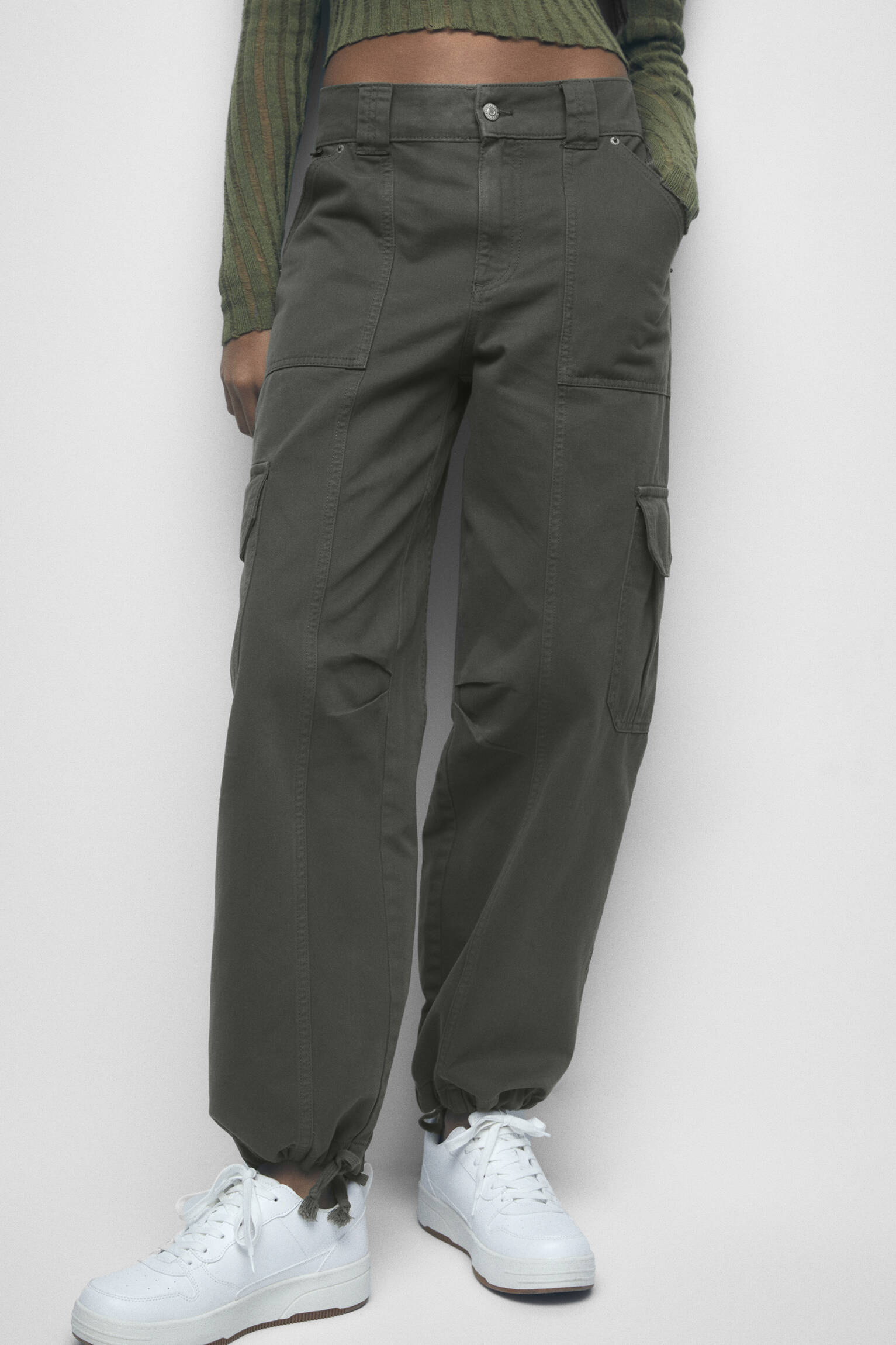 CALÇA CARGO AJUSTÁVEL - CÁQUI