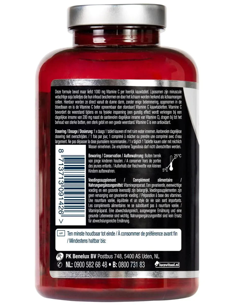 Vitamine C 1000 mg Liposomaal 60 kauwtabletten