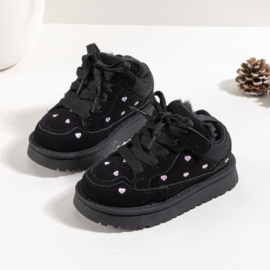 Little hearts chunky sneakers - zwart