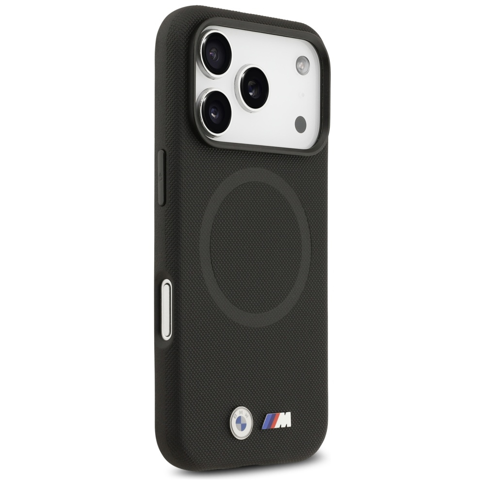 iPhone 17 Pro Max MagSafe Leder Hardcase Hülle FW Metal Logo (BMHMP17X25PFWSMK) - Schwarz