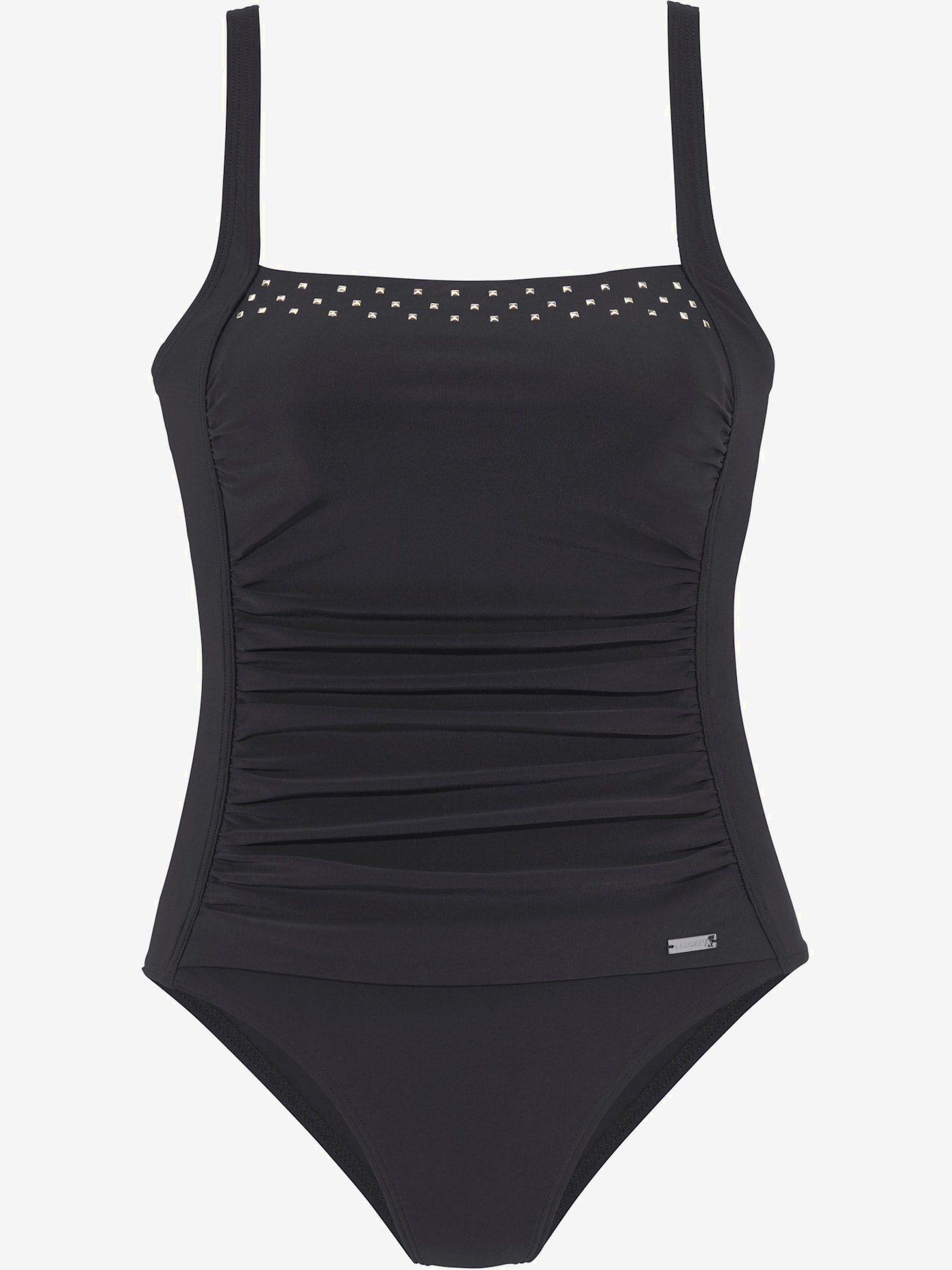 Maillot de bain moderne avec rivets décoratifs couleur doré