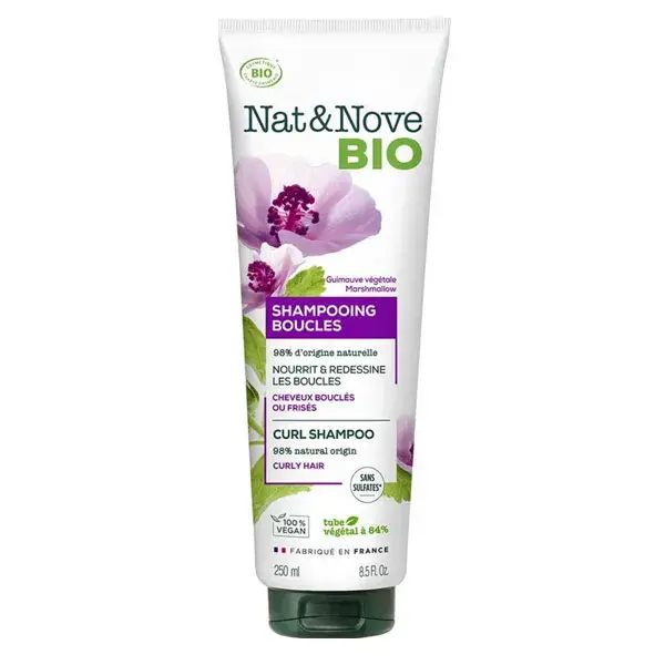 Shampoo orgânico Nat & Nove para cabelos cacheados 250ml