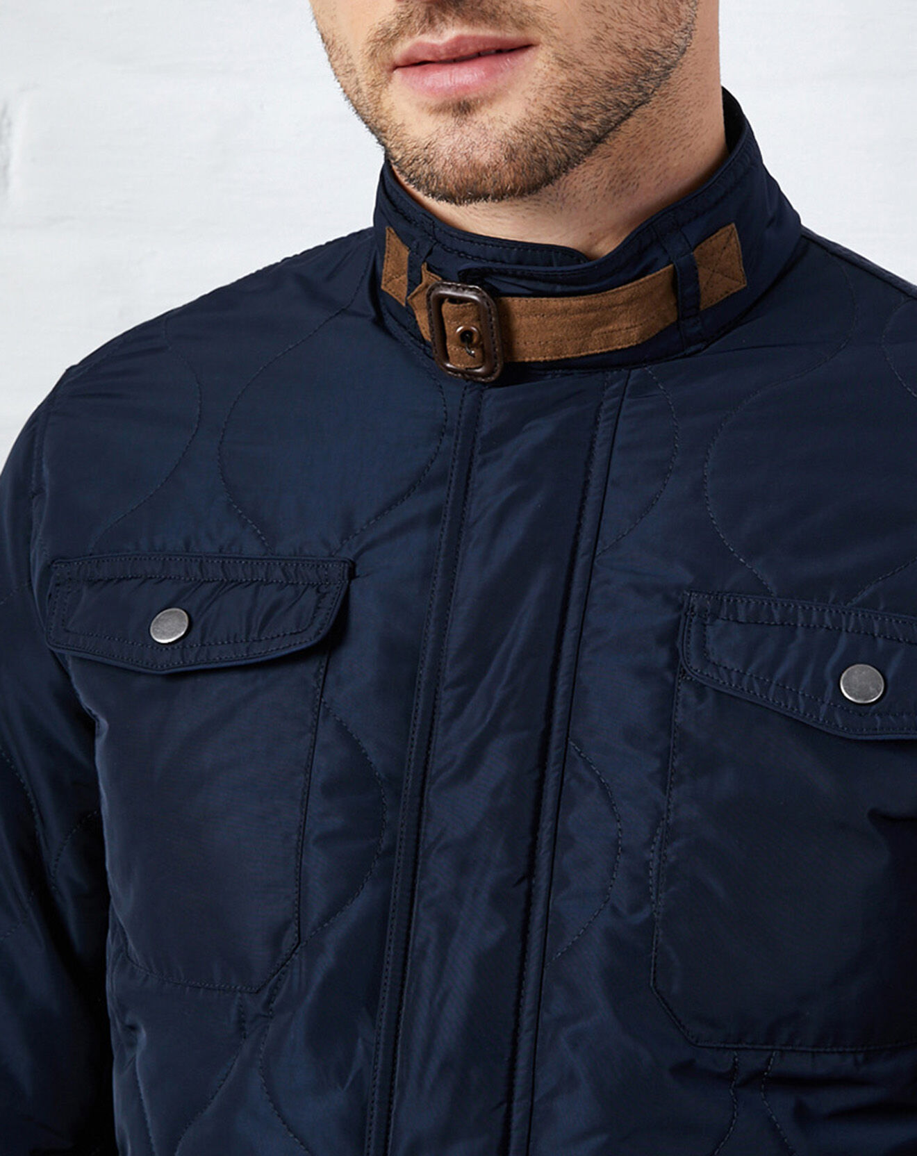 Cyrillus Blouson matelassé déperlant bleu foncé